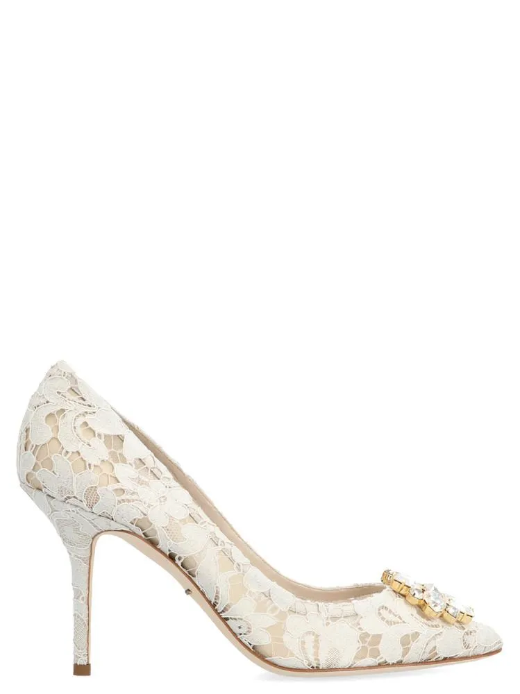 Dolce & Gabbana Bellucci Lace Embellished Pumps