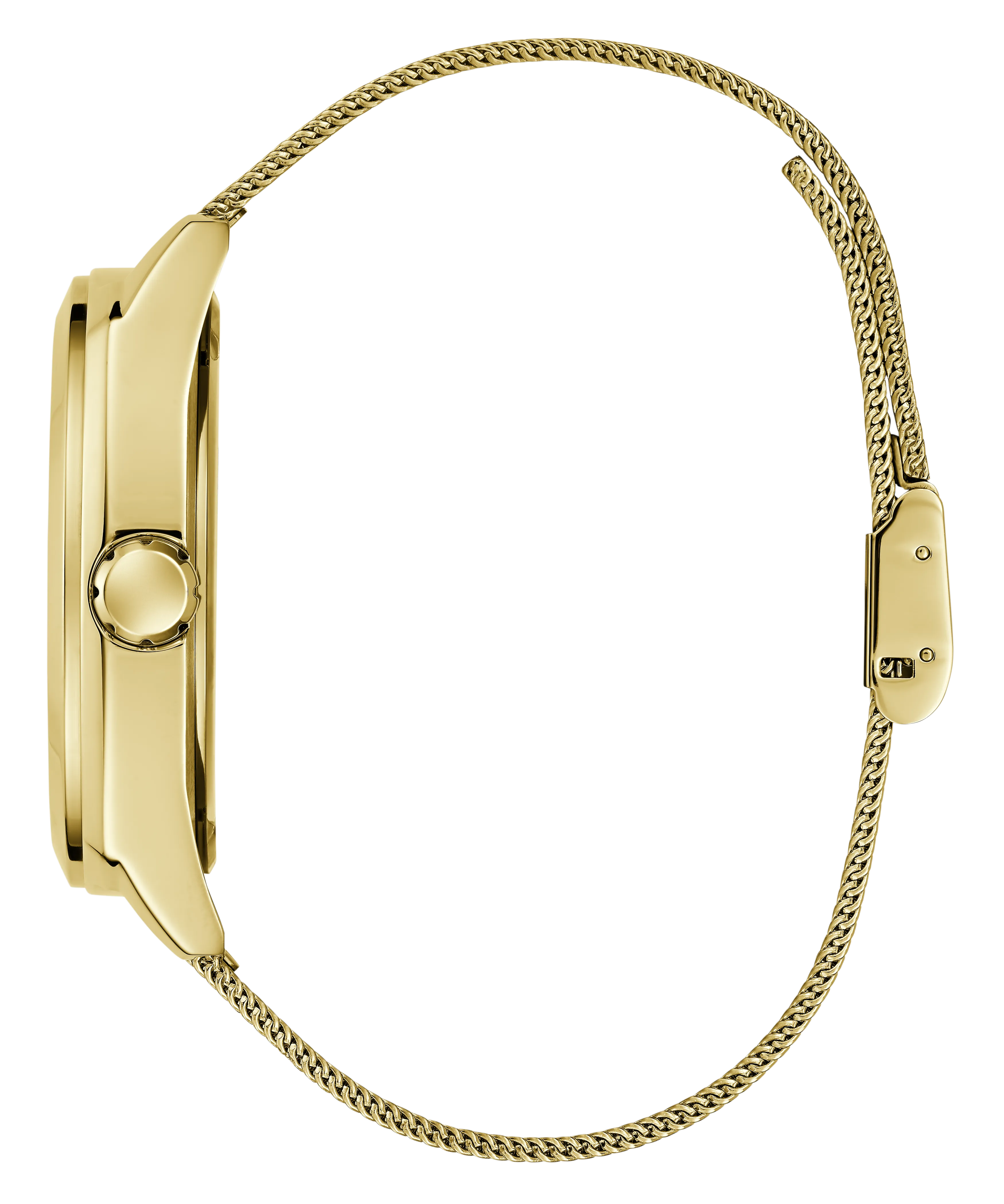 GUESS Mens Gold Tone Analog Watch