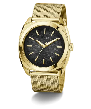 GUESS Mens Gold Tone Analog Watch