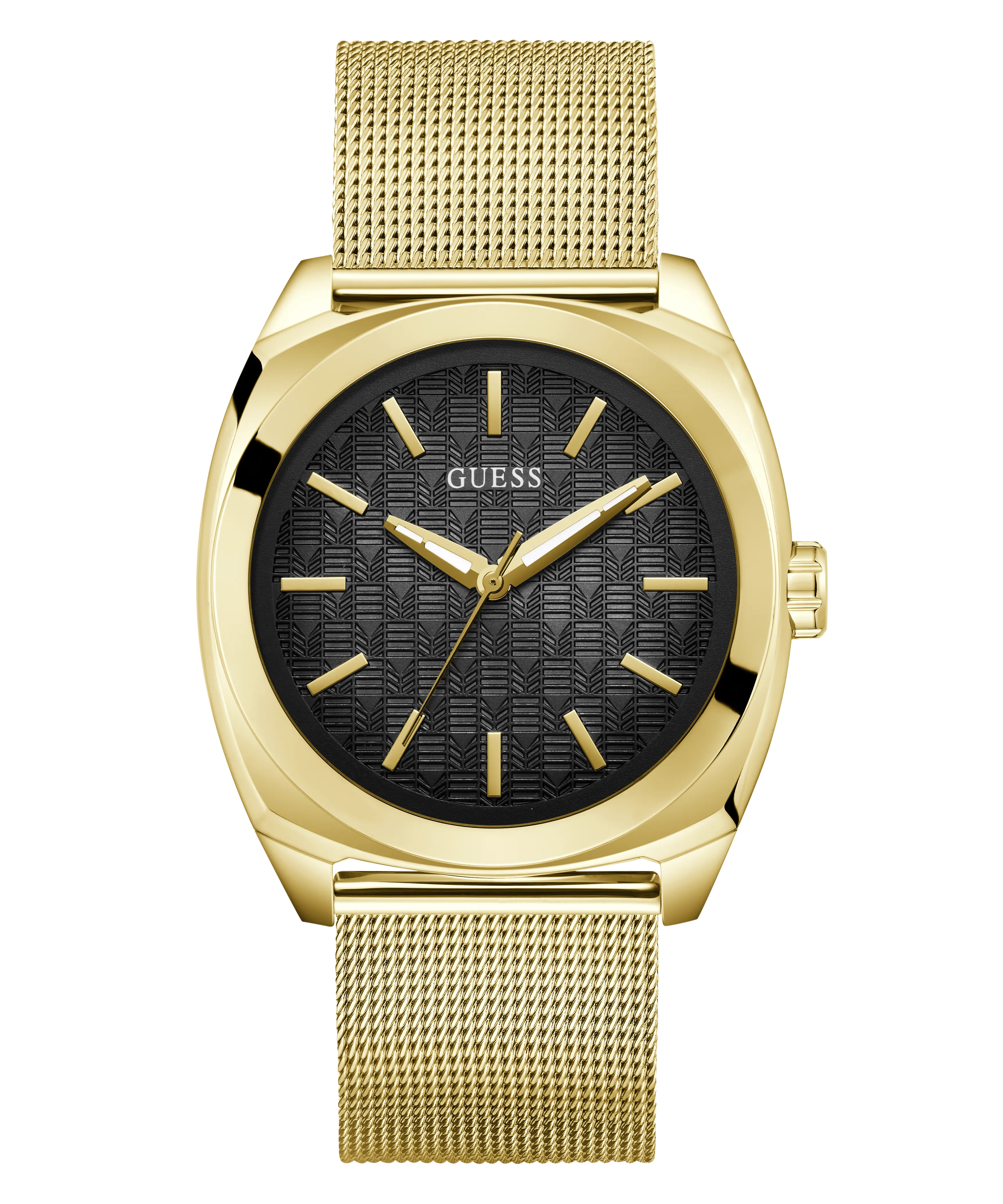 GUESS Mens Gold Tone Analog Watch