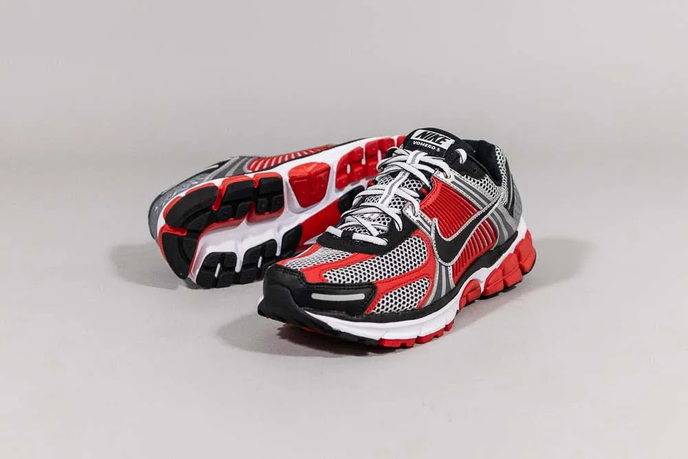 Nike Zoom Vomero 5 'Metallic Silver and University Red'