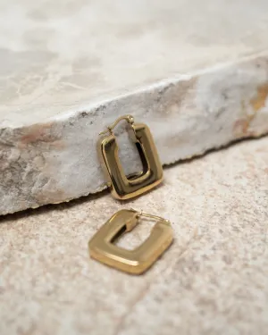 TILTIL Single Hoop Goldplated Sarah Square