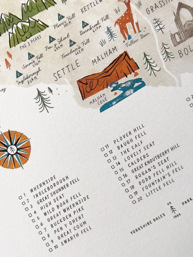 Walk the Dales poster With Hanger