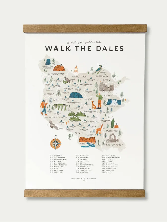 Walk the Dales poster With Hanger