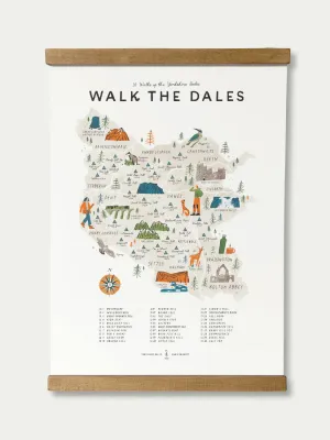 Walk the Dales poster With Hanger