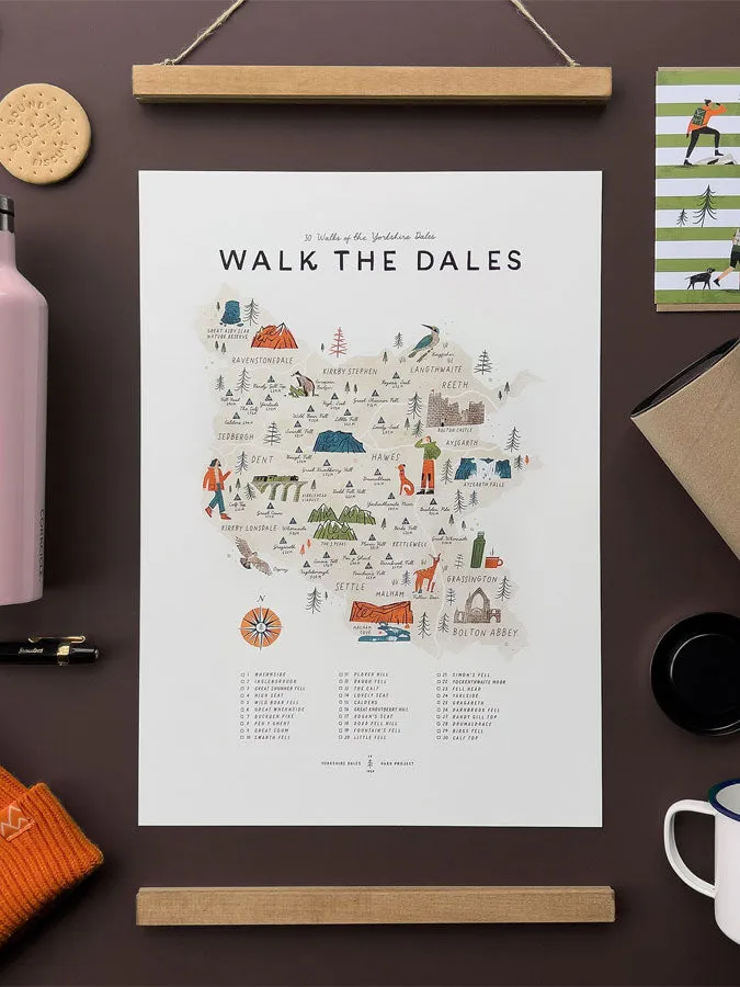 Walk the Dales poster With Hanger